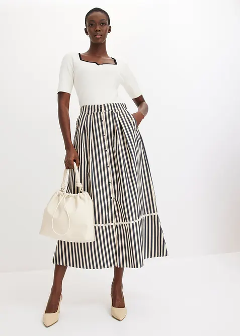 Jupe longue &agrave; dentelle, bonprix