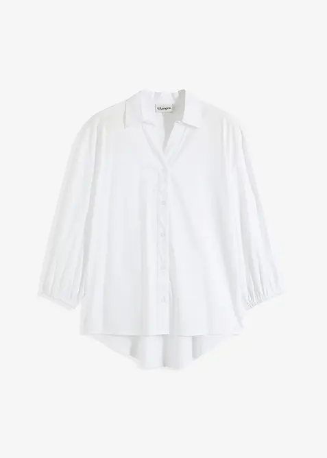 Chemisier court devant, long derrière, manches ballon, bonprix