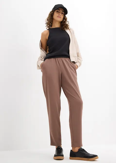 Pantalon en n&eacute;opr&egrave;ne &agrave; taille &eacute;lastiqu&eacute;e, bonprix