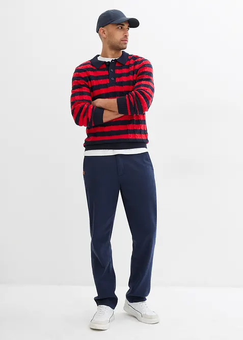 Pantalon chino droit et ample, 100% coton, bonprix