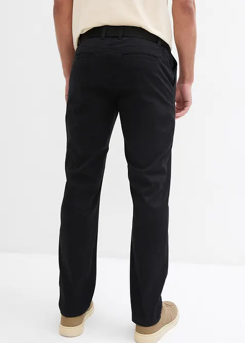 Pantalon chino regular avec ceinture &eacute;lastiqu&eacute;e, droit, bonprix