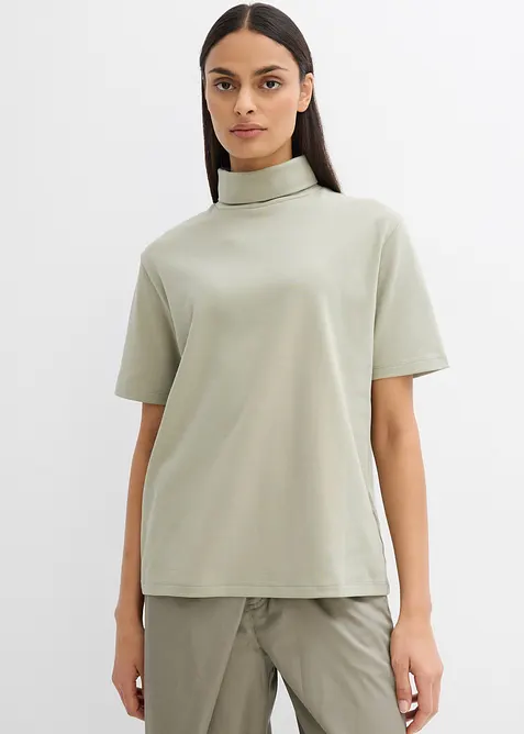 T-shirt col roulé 100% coton, bonprix