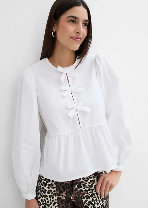 Blouse orn&eacute;e de n&oelig;uds, bonprix