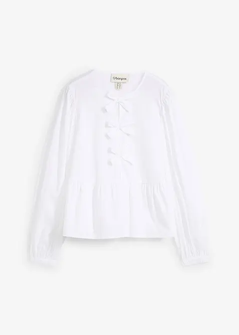 Blouse orn&eacute;e de n&oelig;uds, bonprix