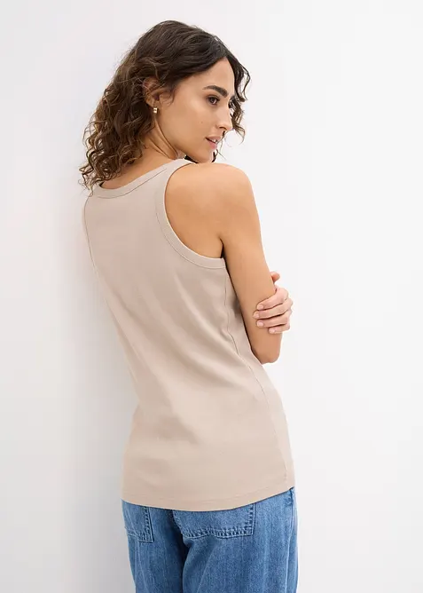 Lot de 2 tops c&ocirc;tel&eacute;s 100% coton, bonprix