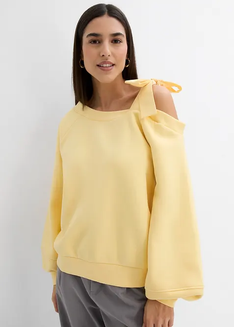 Sweat-shirt ample, asym&eacute;trique, bonprix