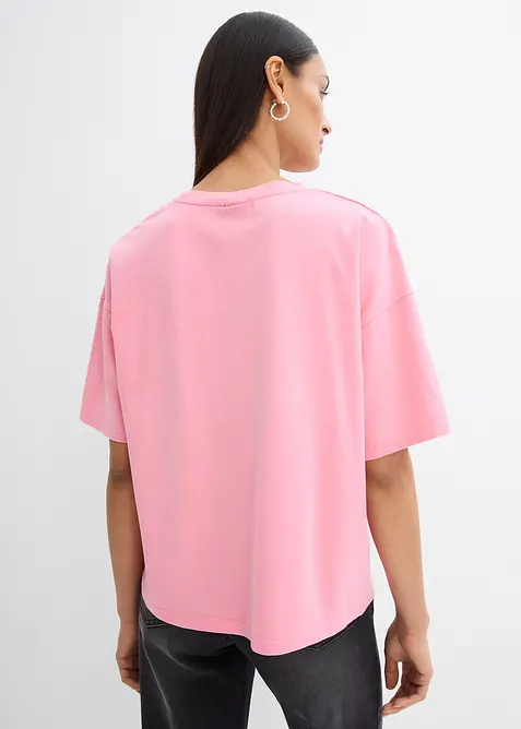 T-shirt doux et oversize en coton extensible, bonprix