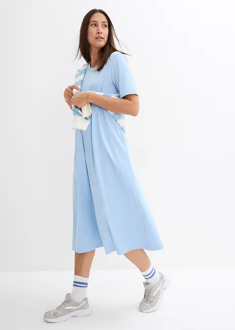 Robe &eacute;vas&eacute;e en jersey de coton &eacute;pais, bonprix