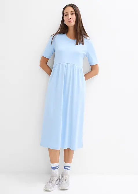 Robe &eacute;vas&eacute;e en jersey de coton &eacute;pais, bonprix