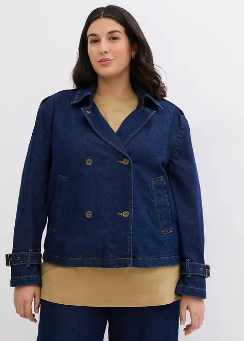 Trench court en denim, bonprix