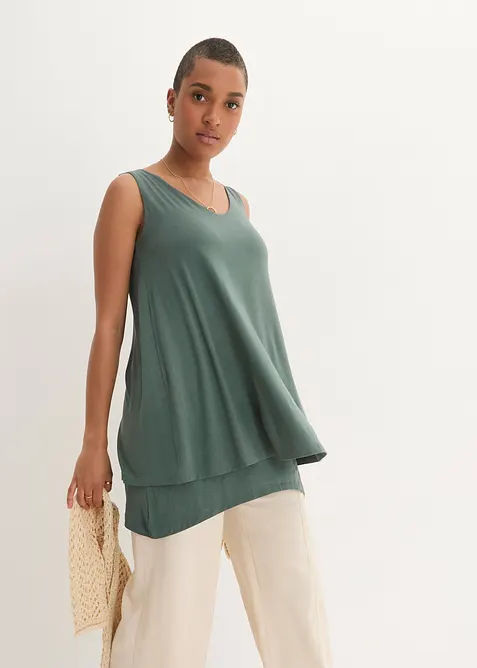 Top long double &eacute;paisseur en viscose extensible, bonprix