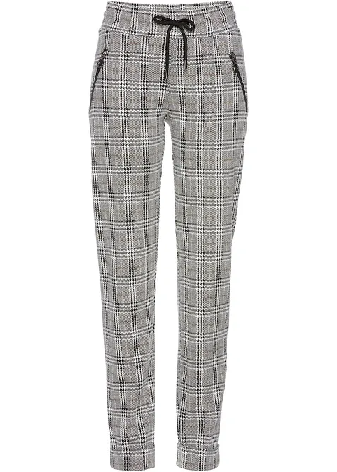 Pantalon jogger à carreaux Prince de Galles, bonprix