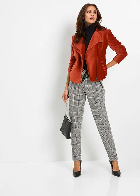 Pantalon jogger à carreaux Prince de Galles, bonprix