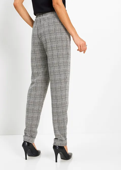 Pantalon jogger à carreaux Prince de Galles, bonprix