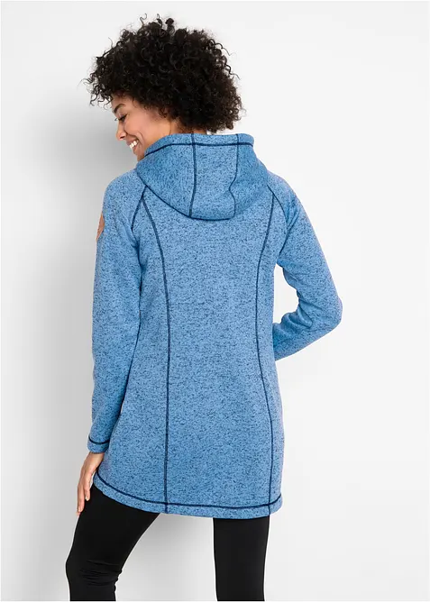 Veste longue polaire &agrave; capuche, bonprix