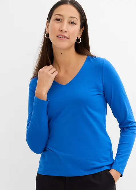 T-shirt manches longues 100% coton, bonprix