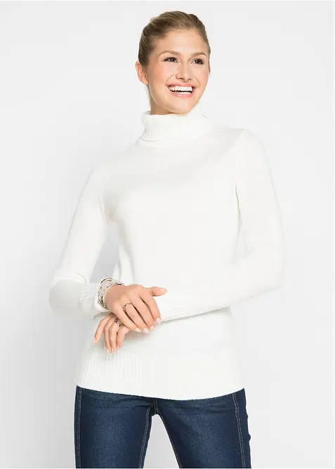 Pull col roulé basique, bonprix