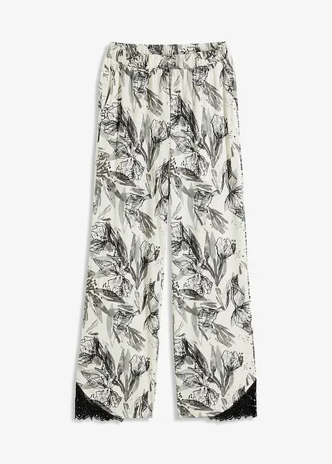Pantalon large de pyjama en viscose mélangée, bonprix