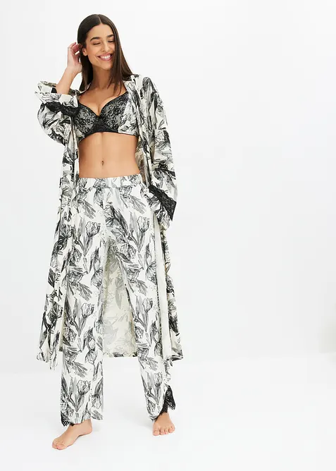 Pantalon large de pyjama en viscose mélangée, bonprix