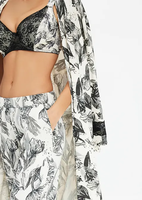 Pantalon large de pyjama en viscose mélangée, bonprix