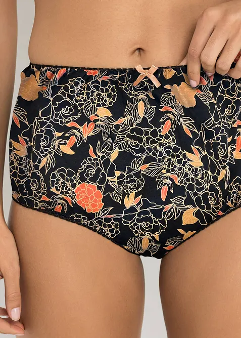 Lot de 4 slips taille haute, bonprix