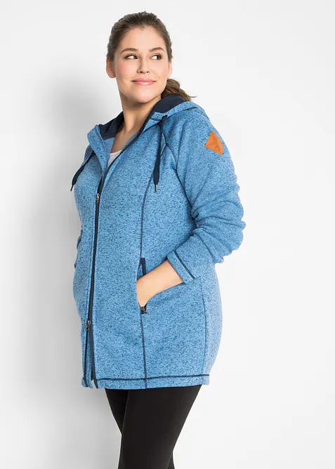 Veste longue polaire &agrave; capuche, bonprix