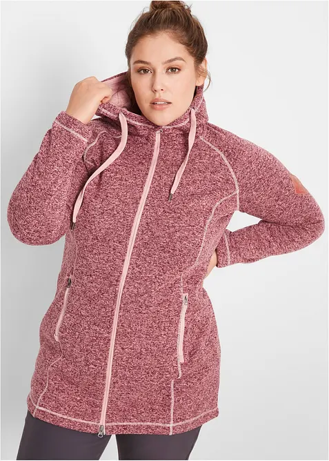 Veste longue polaire à capuche, bonprix