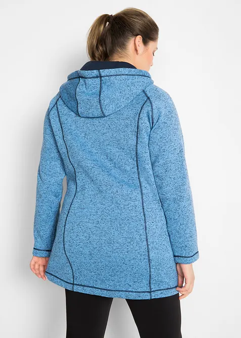 Veste longue polaire &agrave; capuche, bonprix