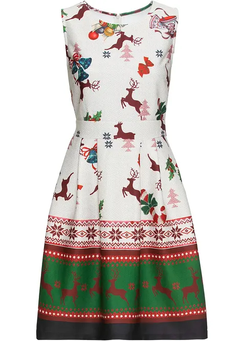 Robe fourreau en néoprène avec un motif de Noël, bonprix