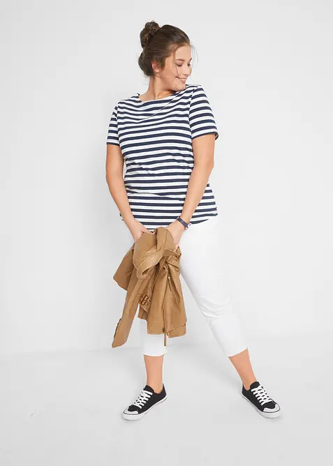 T-shirt à encolure bateau, bonprix