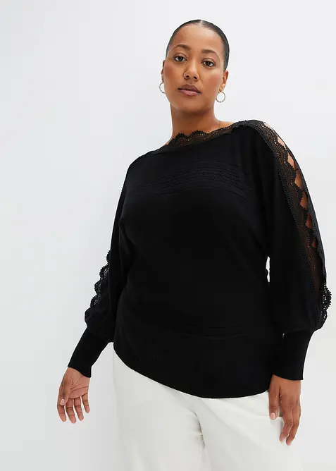 Pull fluide en fine maille de viscose mélangée, bonprix