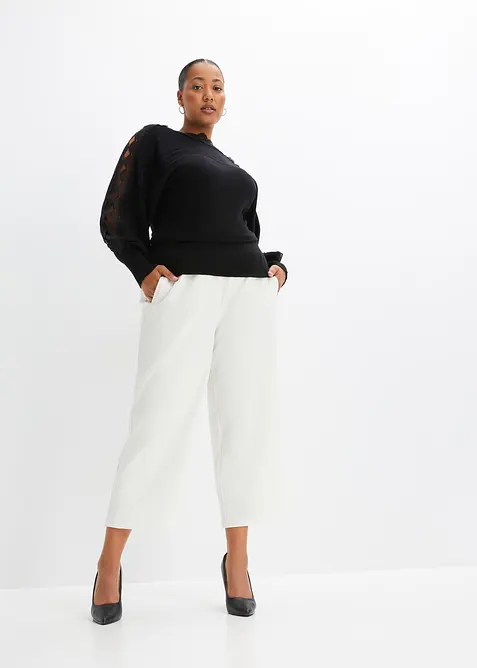 Pull fluide en fine maille de viscose mélangée, bonprix