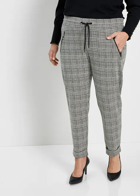 Pantalon jogger à carreaux Prince de Galles, bonprix
