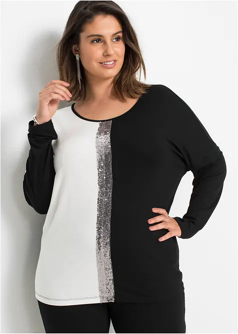 T-shirt à sequins, bonprix