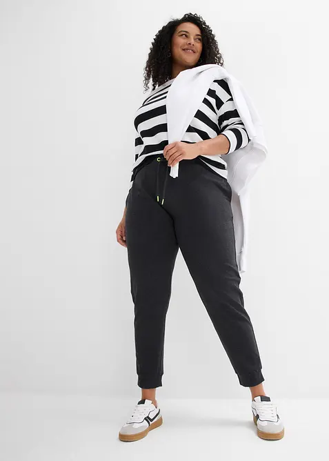 Pantalon de jogging à finitions élastiquées, bonprix