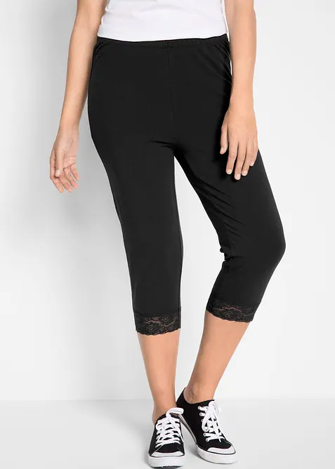 Legging 3/4 avec dentelle, bonprix
