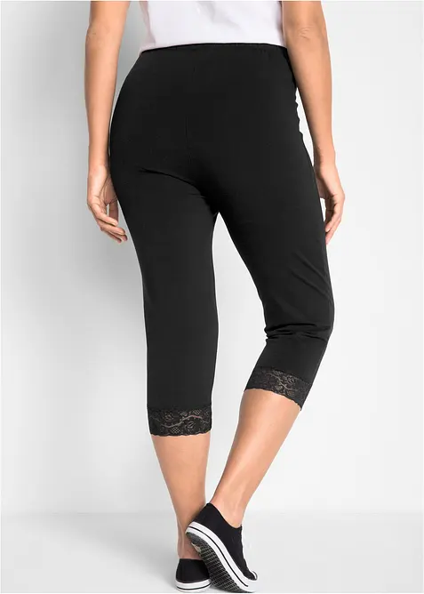 Legging 3/4 avec dentelle, bonprix