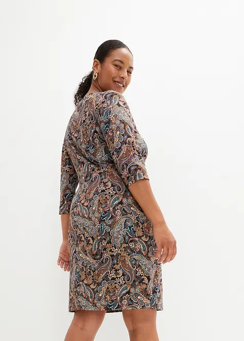 Robe en jersey &agrave; imprim&eacute; paisley, bonprix