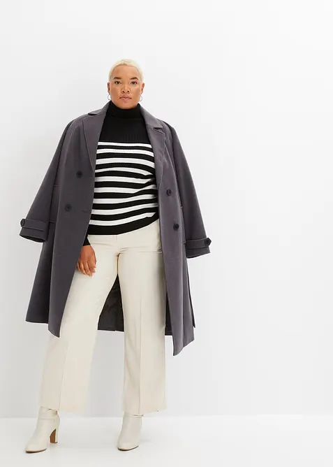 Pull col roulé en viscose mélangée, bonprix