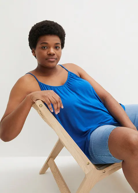 Top à fines bretelles en viscose fluide, bonprix