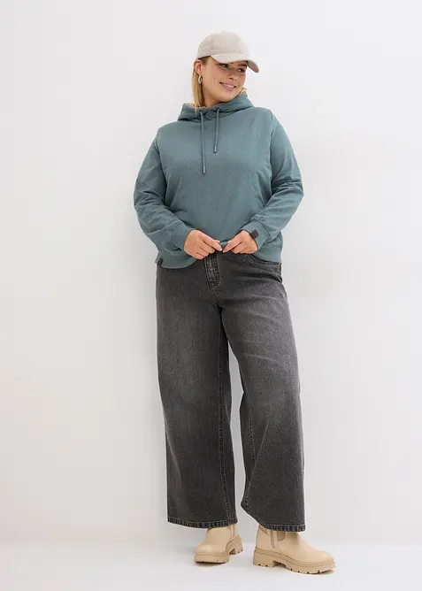 Sweat à capuche chaud avec doublure peluche, bonprix