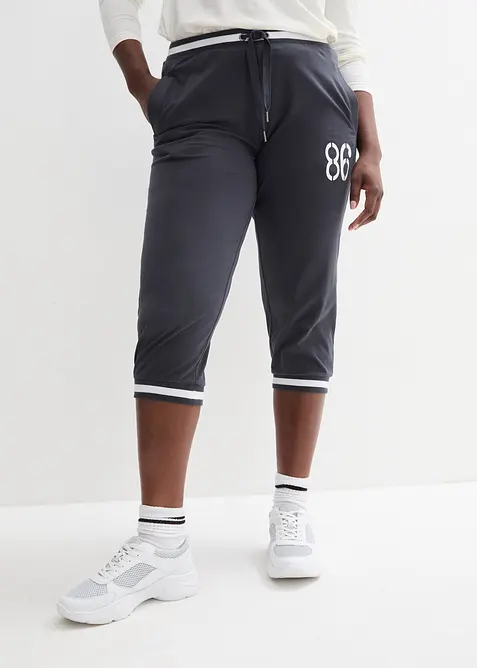Pantalon de jogging, longueur 3/4, en coton extensible, bonprix