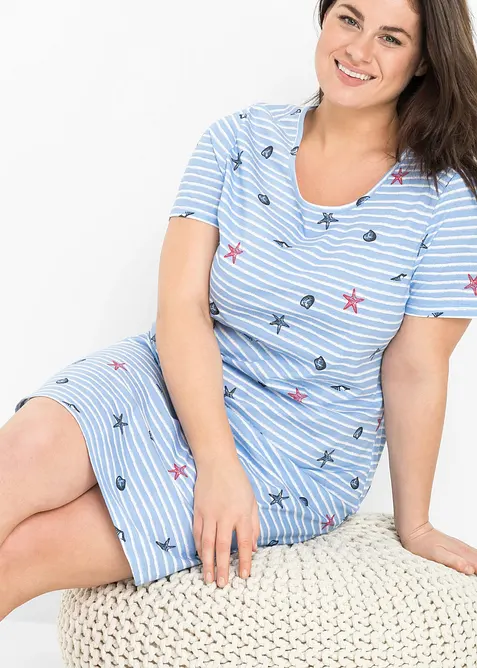 Chemise de nuit courte 100% coton, bonprix