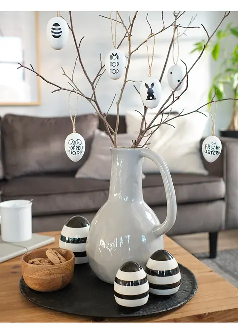 Objet d&eacute;co &OElig;ufs de P&acirc;ques (3 pces), bonprix