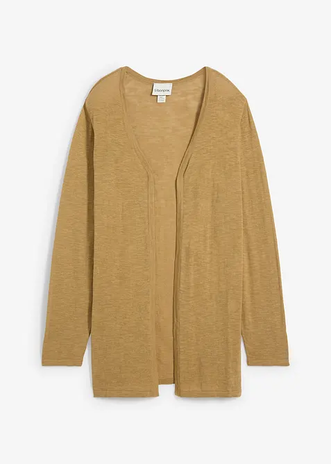 Gilet en maille 100% coton flammé, bonprix