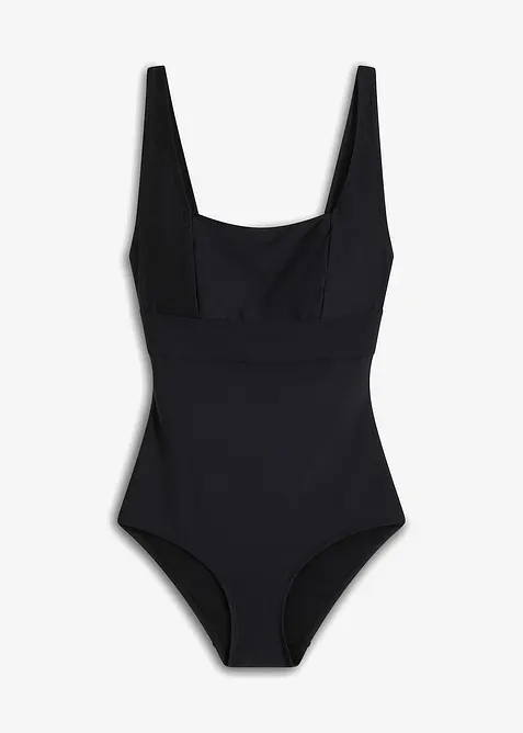 Maillot 1 pièce sculptant à encolure carrée, maintien modéré, bonprix