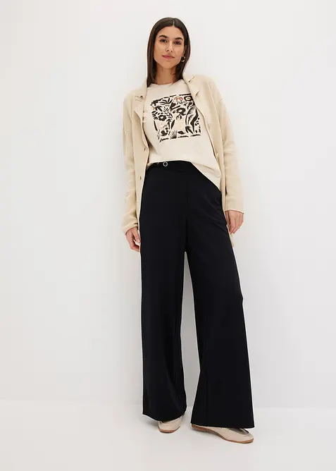 T-shirt manches longues en coton extensible, bonprix