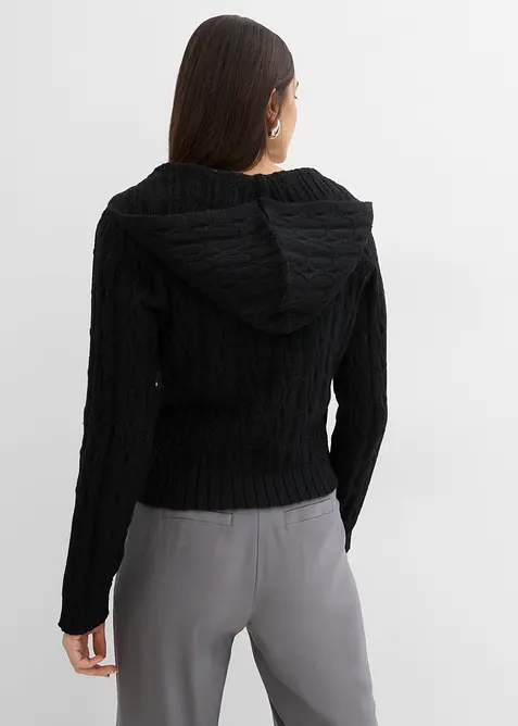 Pull à capuche et base asymétrique, bonprix