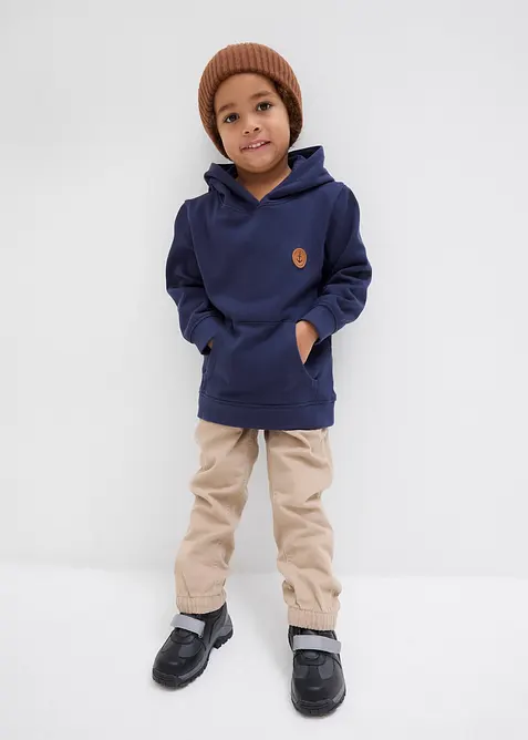 Lot de 3 pantalons &agrave; taille &eacute;lastique, Regular Fit, bonprix