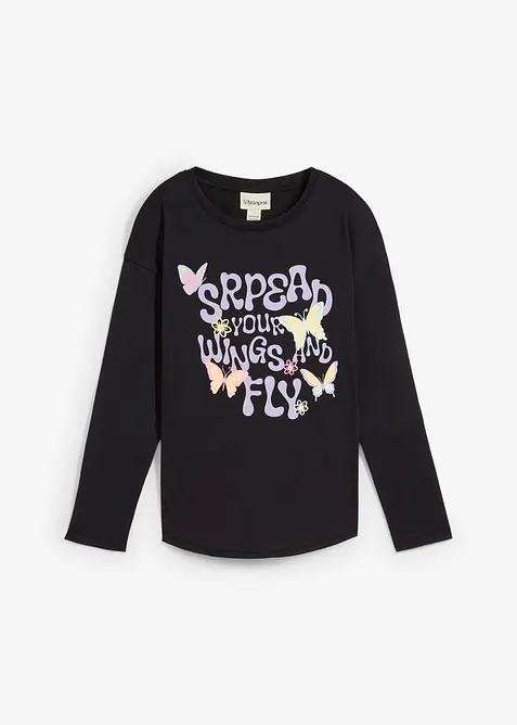 T-shirt manches longues 100% coton, bonprix